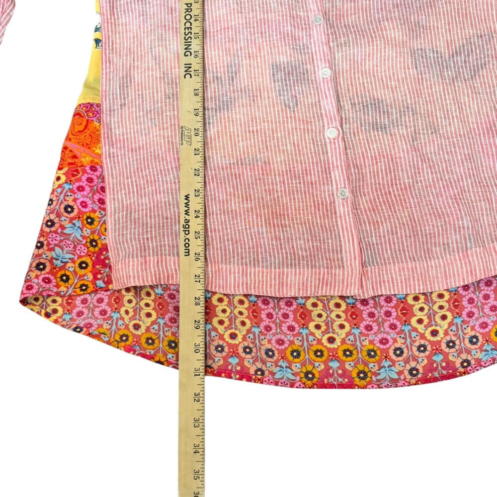Soft Surroundings Boho Patchwork Button Down Tuni… - image 5
